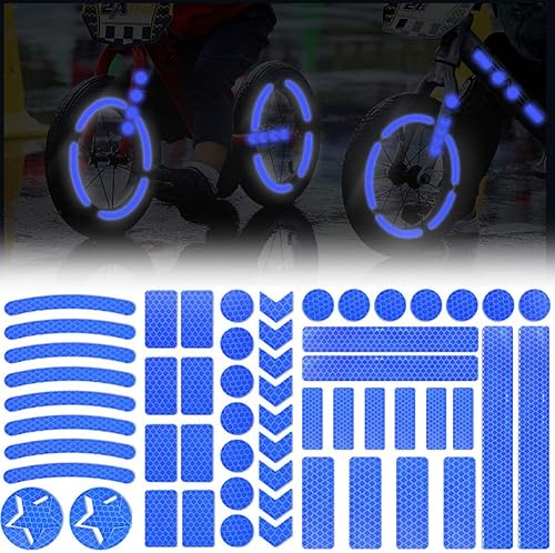 55 calcomanías reflectantes para casco de bicicleta, cinta reflectante de seguridad nocturna, calcomanías para motocicleta, cascos, bicicletas,