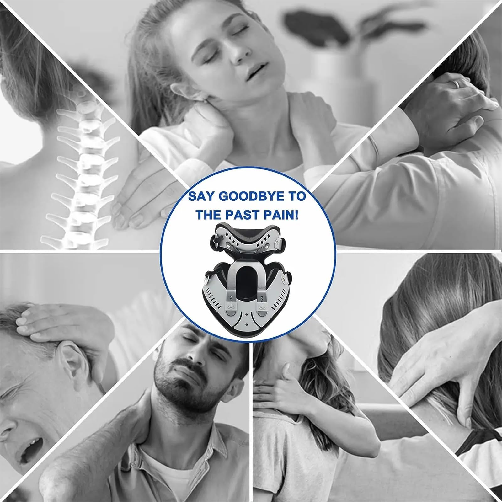 Dispositivo De Tracción del Cuello Cervical, Camilla De Cuello Ajustable, Collar De Cuello Cervical, 6 Niveles De Altura Ajustable Y Empuja El Espacio Intervertebral Uniformemente