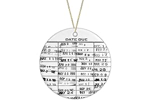 Nostalgic Library Due Date Card Christmas Ornament for Bookworms