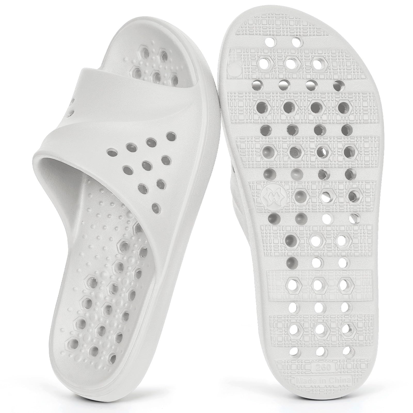 Gaatpot Zapatillas de Baño con Orificios de Drenaje para Hombre y Mujer, Antideslizantes,Secado Rápido — view 9