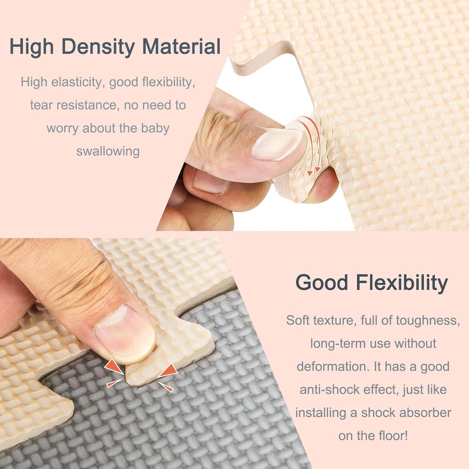 Children's EVA Foam Puzzle Mat – 20 Tiles 30 x 30 cm with Edges, Non-Toxic and Soft Play Mat, Ideal for Babies, Catching and First Steps