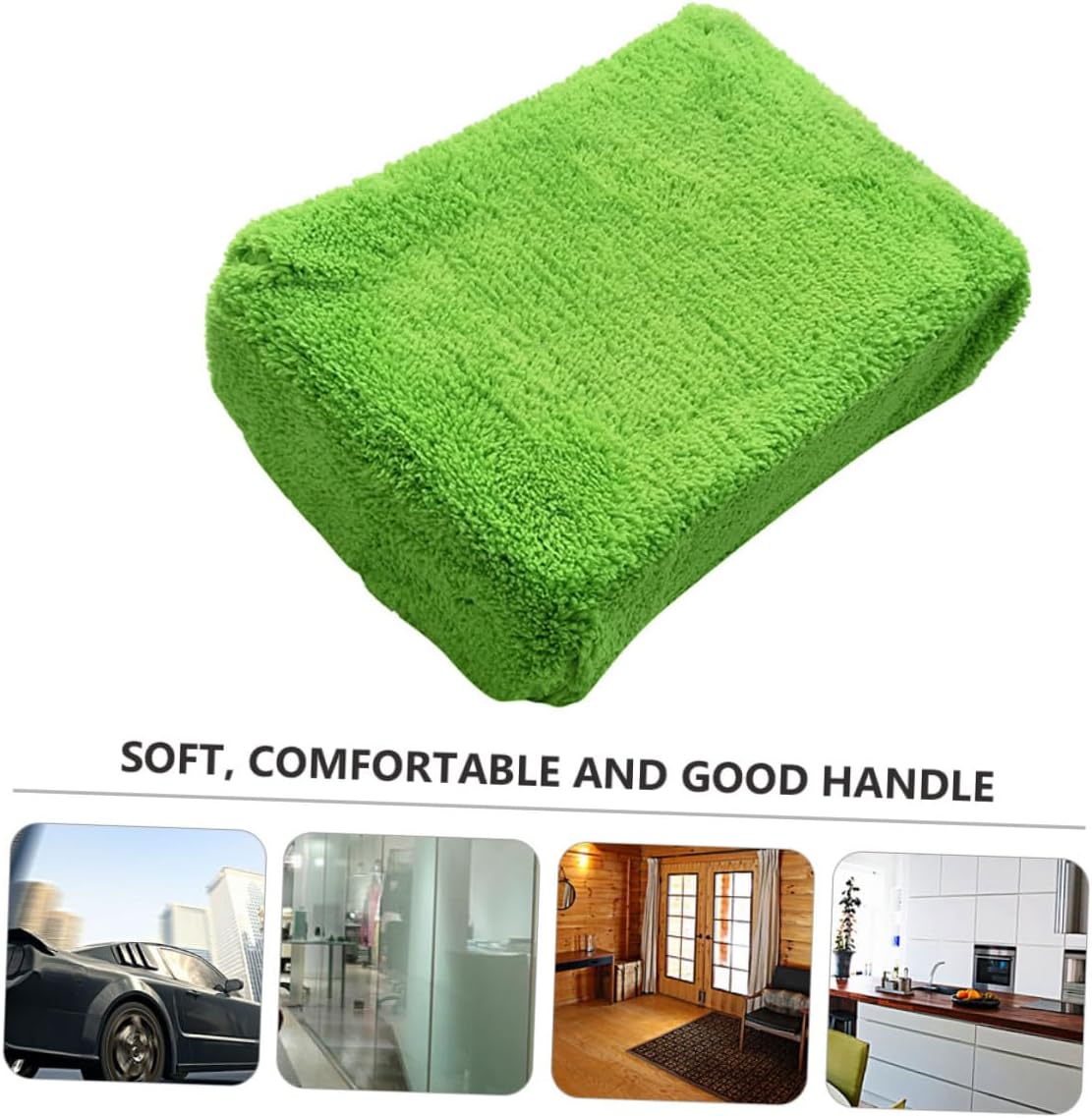 Absorbent Car Wash Sponge Block 2pcs, High-Density Coral Fleece Waxing Mitts with Mesh Pocket, Auto Cleaning Tool for Detailing and Exterior Care Random Color Random Color