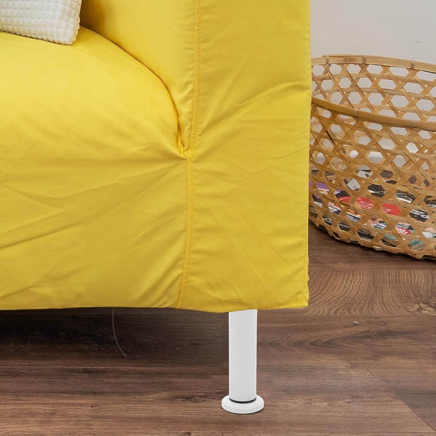 Kisangel 4pcs Adjustable Metal Furniture Legs Table Legs Bed Frame Support Adjustable Height 18-30cm Heavy Duty Cabinet Chair Extenders for Furniture