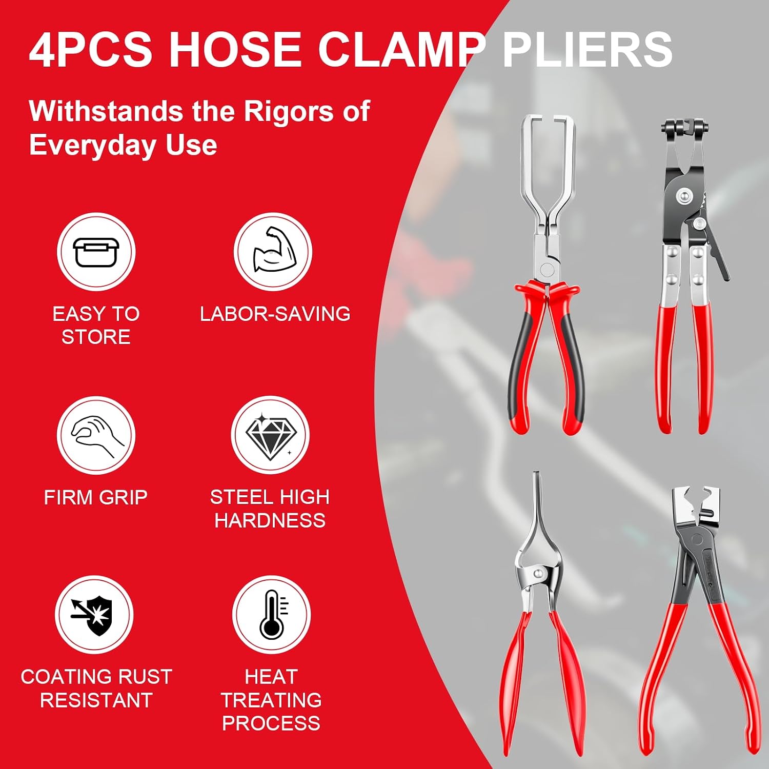 Upgrade Hose Clamp Kit for Water Hose and Coolant Radiator Heater | Automotive Hose Repair and Replacement