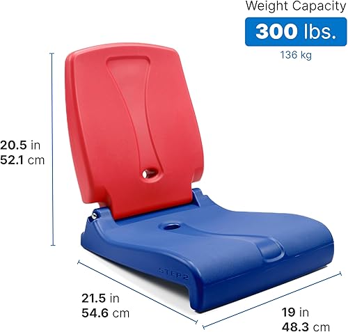 Miniatura 8 de Step2 Asiento plegable para adultos, silla portátil para exteriores para piscina, portón trasero, camping, silla de picnic, proporciona apoyo para