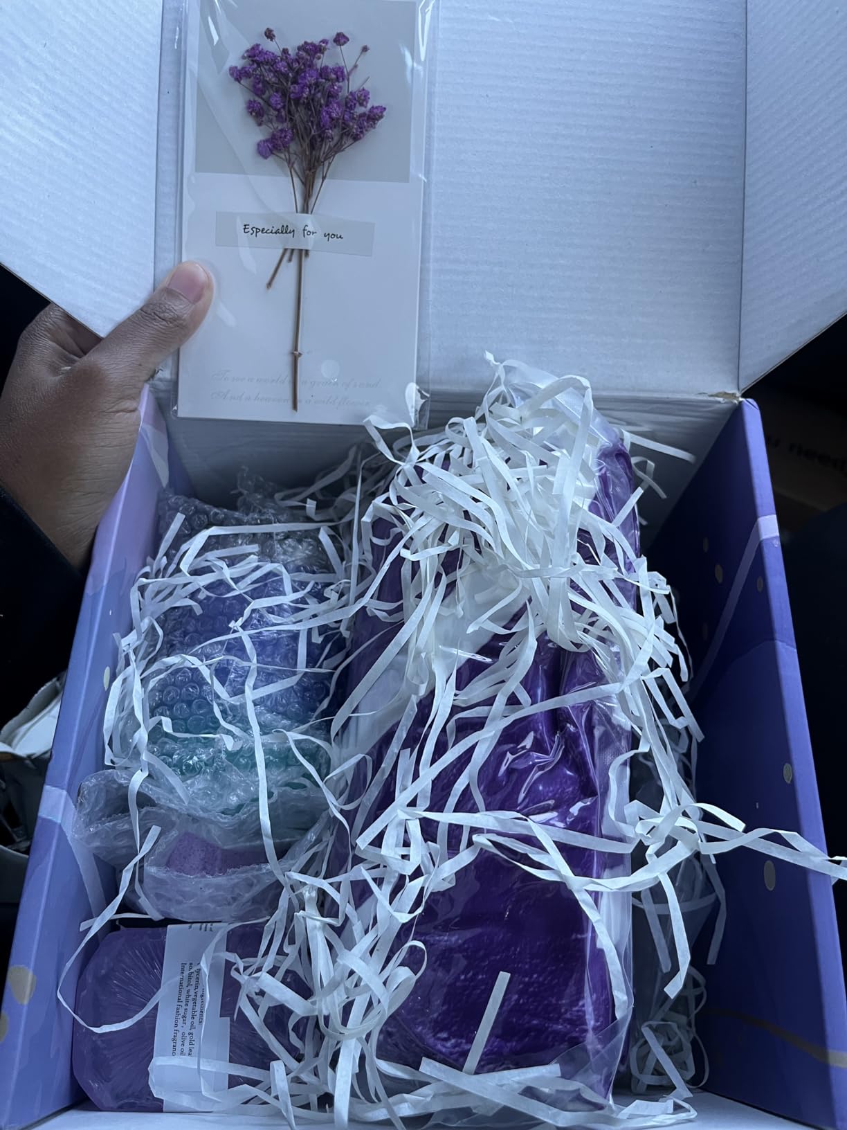 Adisher for Mom,Valentines Birthday Mothers Day Basket for Mom from Daughter Son, Relaxing Spa Gifts Set with Luxury Flannel Purple Blanket,Great Birthday Mother's Day Ideas for Women 8 PCS