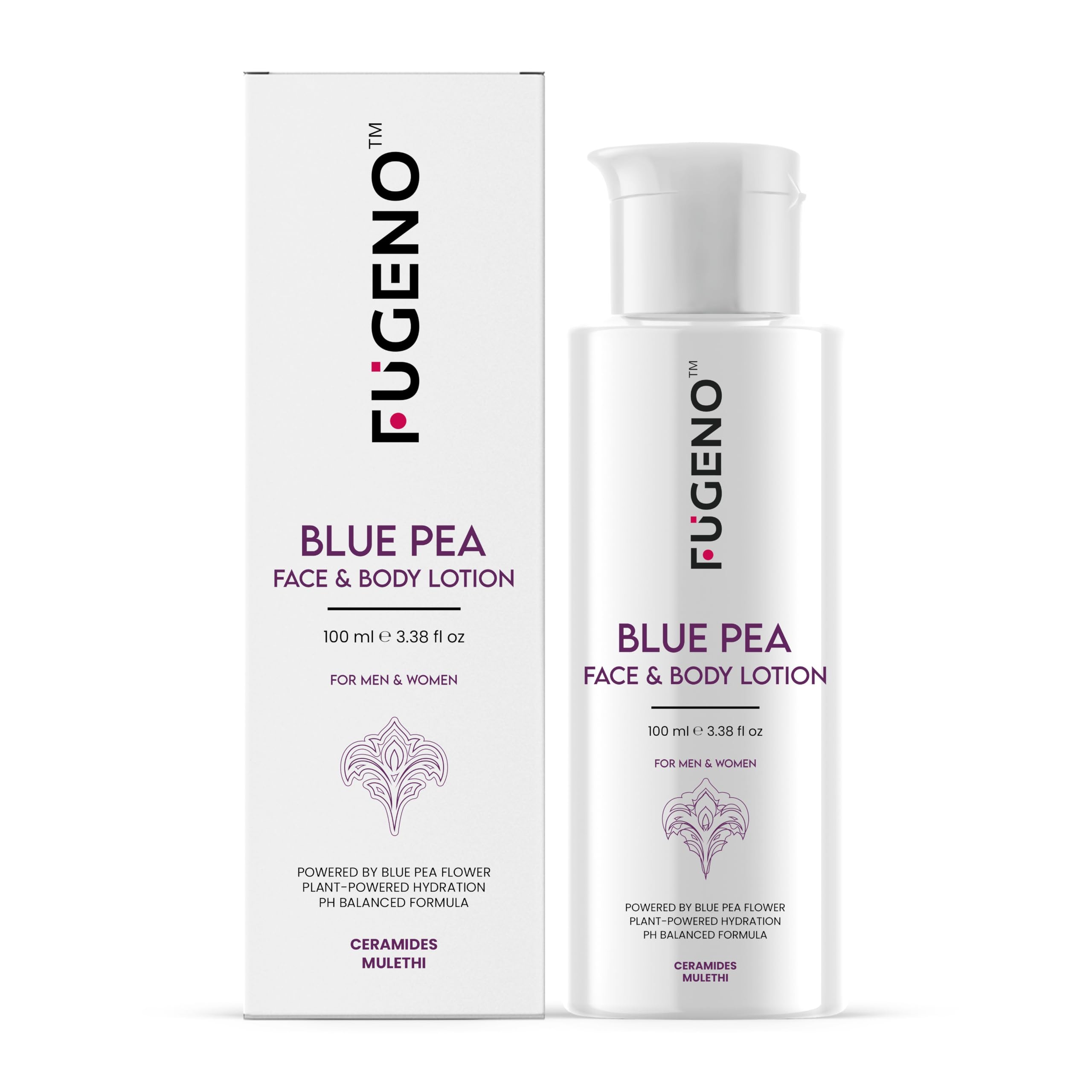 Blue Pea Face & Body Lotion for Men & Women, 100ml | Ceramides & Hyaluronic Acid, pH Balanced Formula, Plant-Powered Hydration, Antioxidant Defense, Strengthens Skin Barrier-image-1