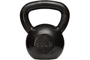 Amazon Basics 50 lb Cast Iron Kettlebell
