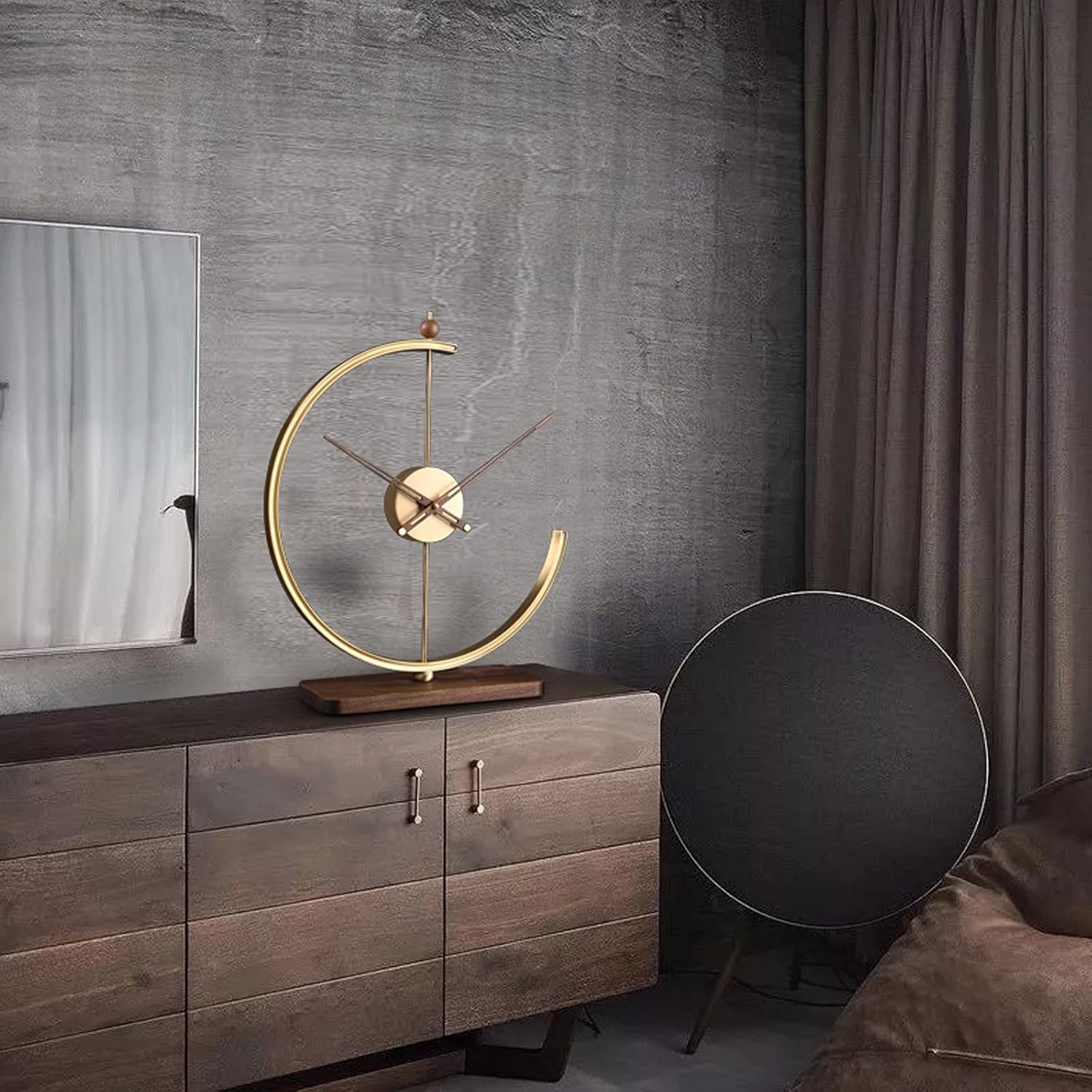 BINGWANG Table Clock/Desktop Clock Table Clock Pure Copper Light Luxury Tabletop Clock Nordic Household Desk Clock Modern Desktop Clock Living Room Ornaments Tabletop Decorative Clock