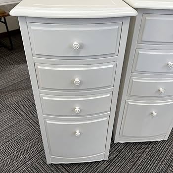 Amazon.co.jp: リリーホワイトリリージョン4段引き出し大きな