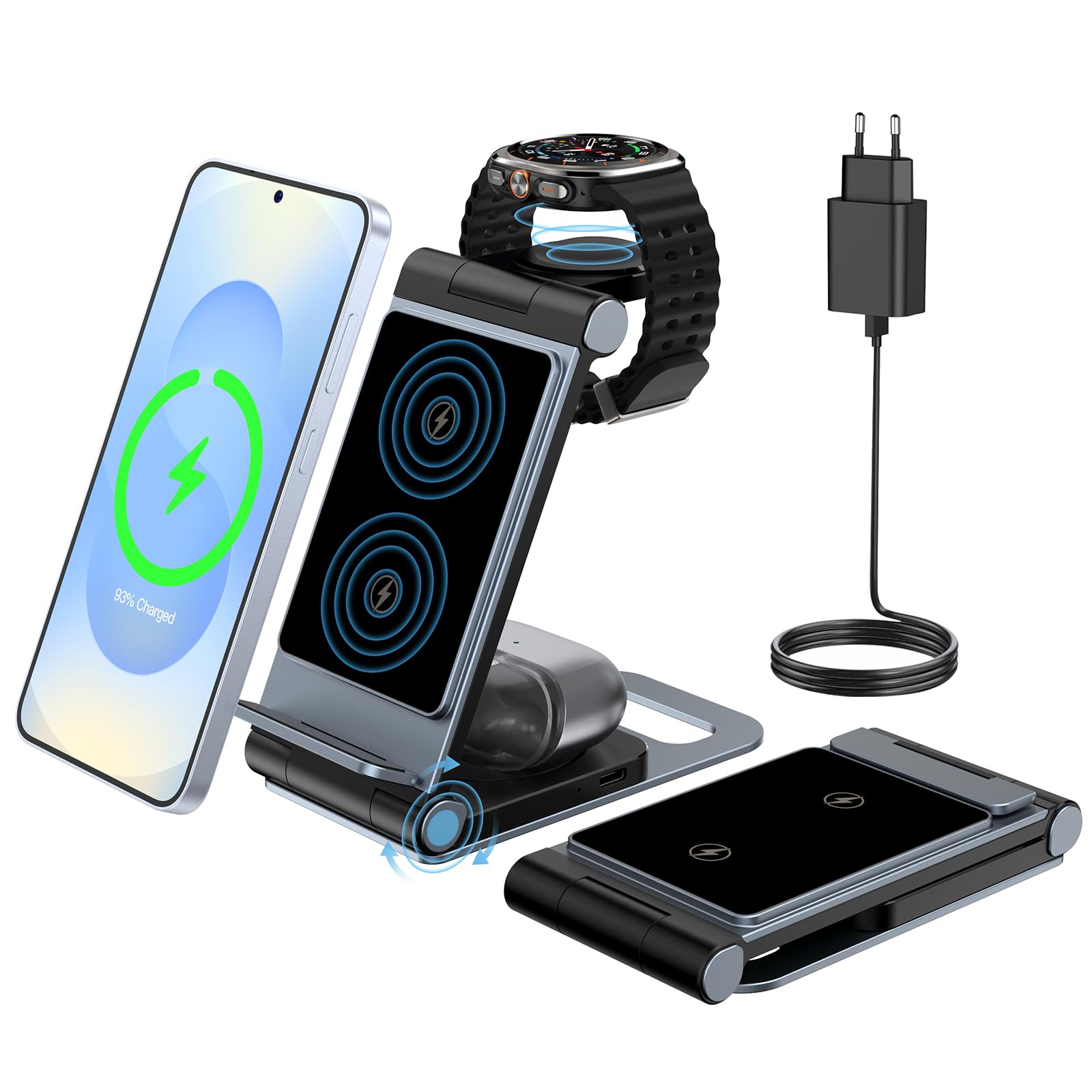 charging pad per samsung multi dispositivi 3 in 1 20w