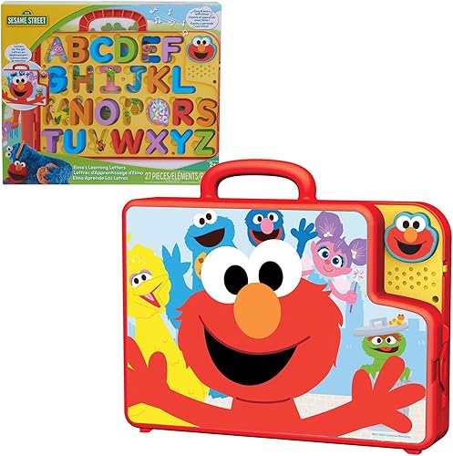 Just Play Sesame Street Elmos Learning Letters Bus Activity Board - Aprendizaje y educación preescolar juguetes para niños con licencia oficial para