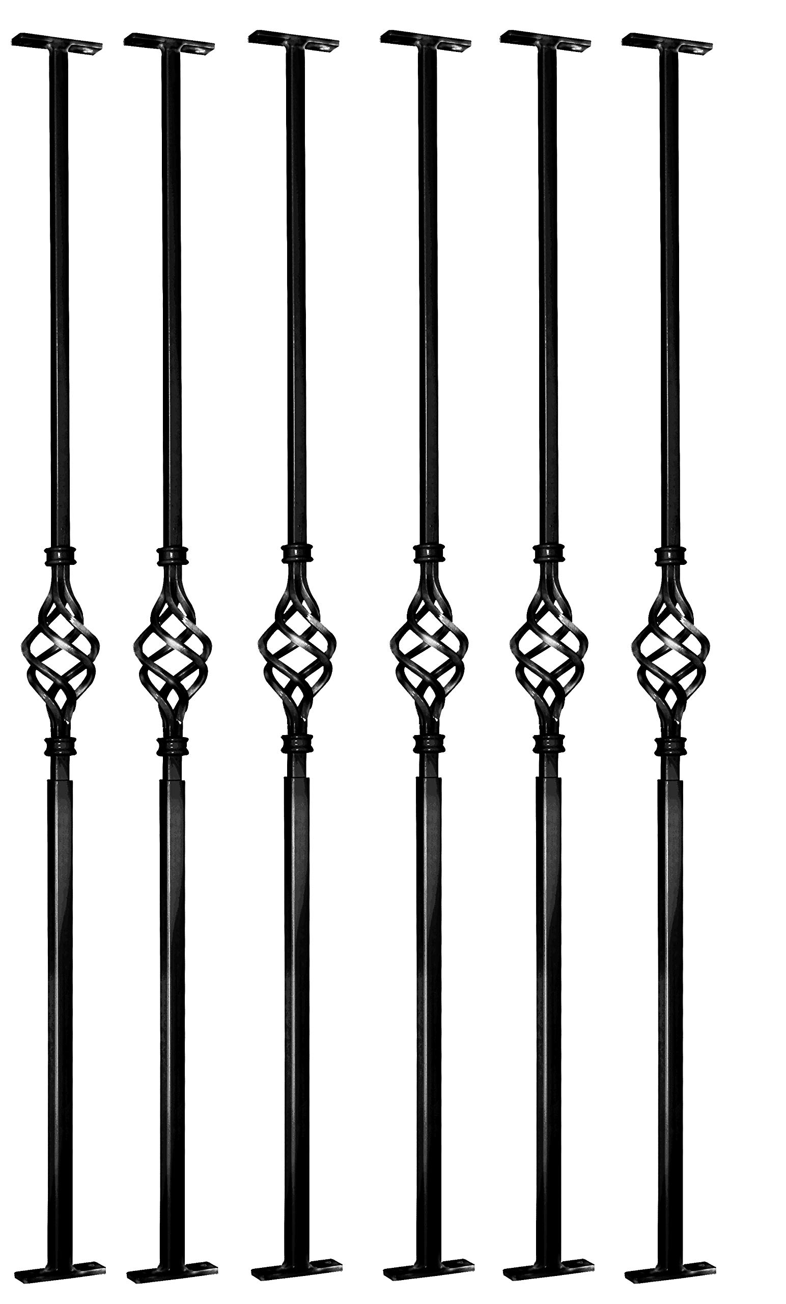 Avonstar Classics Range Adjustable Decorative Window Security Bars Pack of 6 British Made (Black)
