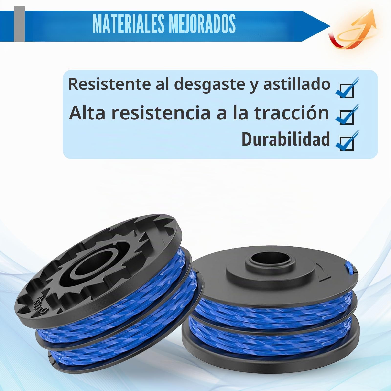 4 bobinas de repuesto para recortadora de bordes compatibles con Ryobi RAC123,bobina de hilo para recortadora Ryobi RLT4027, RLT4125, RLT5027, RLT6030, RLT5127, RLT6130-5132002670(4 carrete)