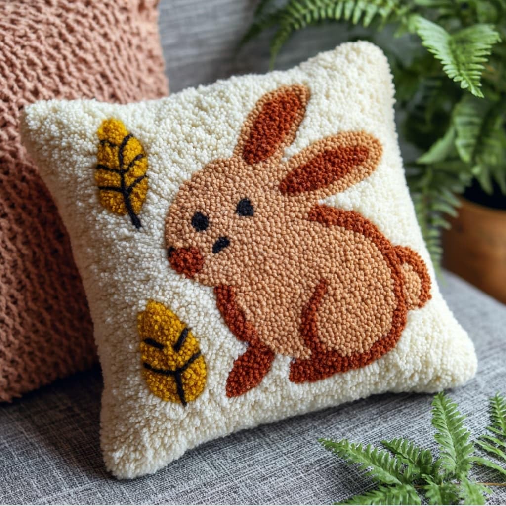 kitphoenix Latch Hook Embroidery Kits Rabbit 43Cmx43Cm