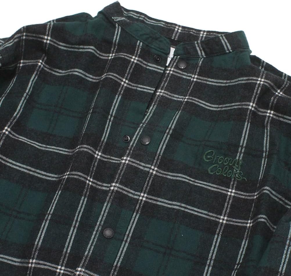 [GROOVY COLORS] グルーヴィーカラーズ キモウチェック バンドカラー GRAFFITI シャツ ボーイズ ユニセックス