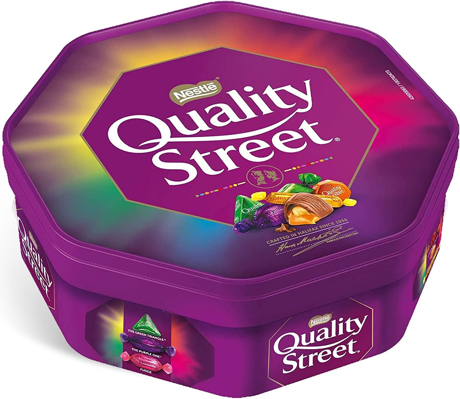 Nestle Quality Street Chocolates Tub 629g | Variety of Chocolates Orange Coconut Caramel Toffee | With Retailers® Photo Keychain | Gift Hamper For Chocolate Lovers, Friends, Family, Relatives