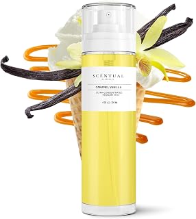 Scentual Fragrances, Caramel Vanilla Ultra-Concentrated Hair & Body Perfume Mist, Long Lasting Women's Fragrance, Gourmand Perfumes for Women, Vegan and Cruelty Free