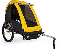 Burley Bee 1-Seat Lightweight Kids Bike Trailer - Safe 5-Point Harness, UV Windows