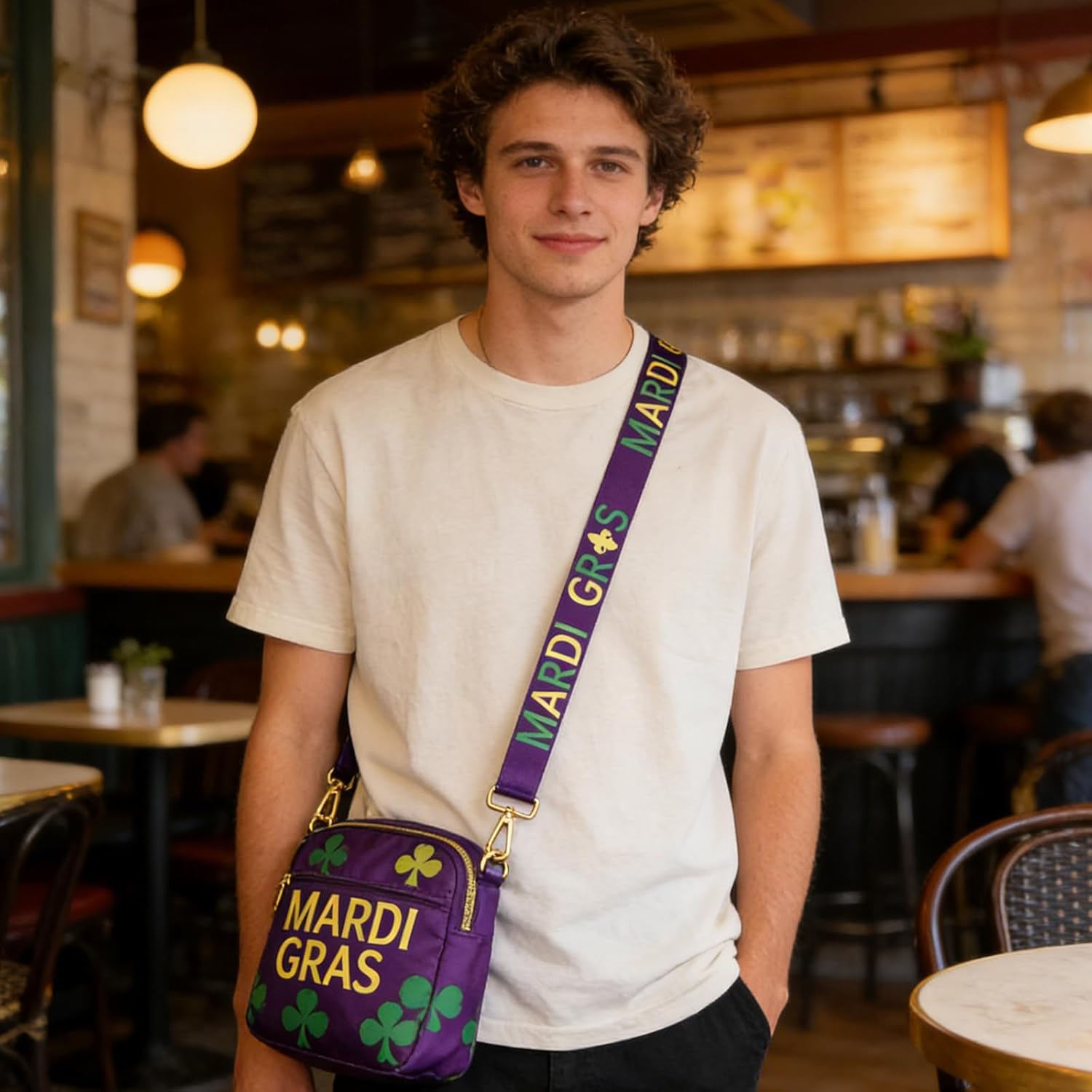 Carnival Purse Strap Replacement Adjustable Purple Green Gold Fleur De Lis Crossbody Bag Strap for Women Bag Handbags Carnival Party Accessories - Image 6