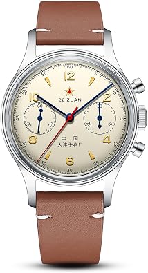 SEA-GULL Mens Mechanical Wristwatch, Seagull 1963 Aviation Chronograph Pilot Mechanical Watch, Manual Winding, GD 1963 International Edition, ST1901