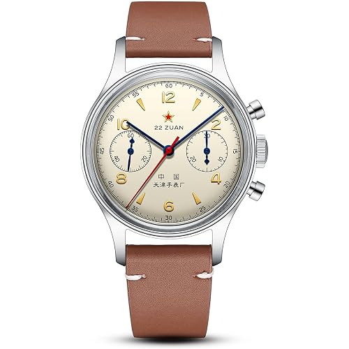 SEA-GULL Men's Mechanical Wristwatch, Seagull 1963 Aviation Chronograph Pilot Mechanical Watch, Manual Winding, GD 1963 International Edition, ST1901