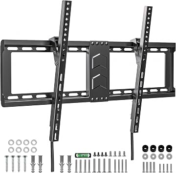 TV Wall Mount for 37-82 inch, Tilt TV Wall Bracket with Adjustable Pull Cords, Large Universal Flat TV Bracket, Max Vesa 600x400mm