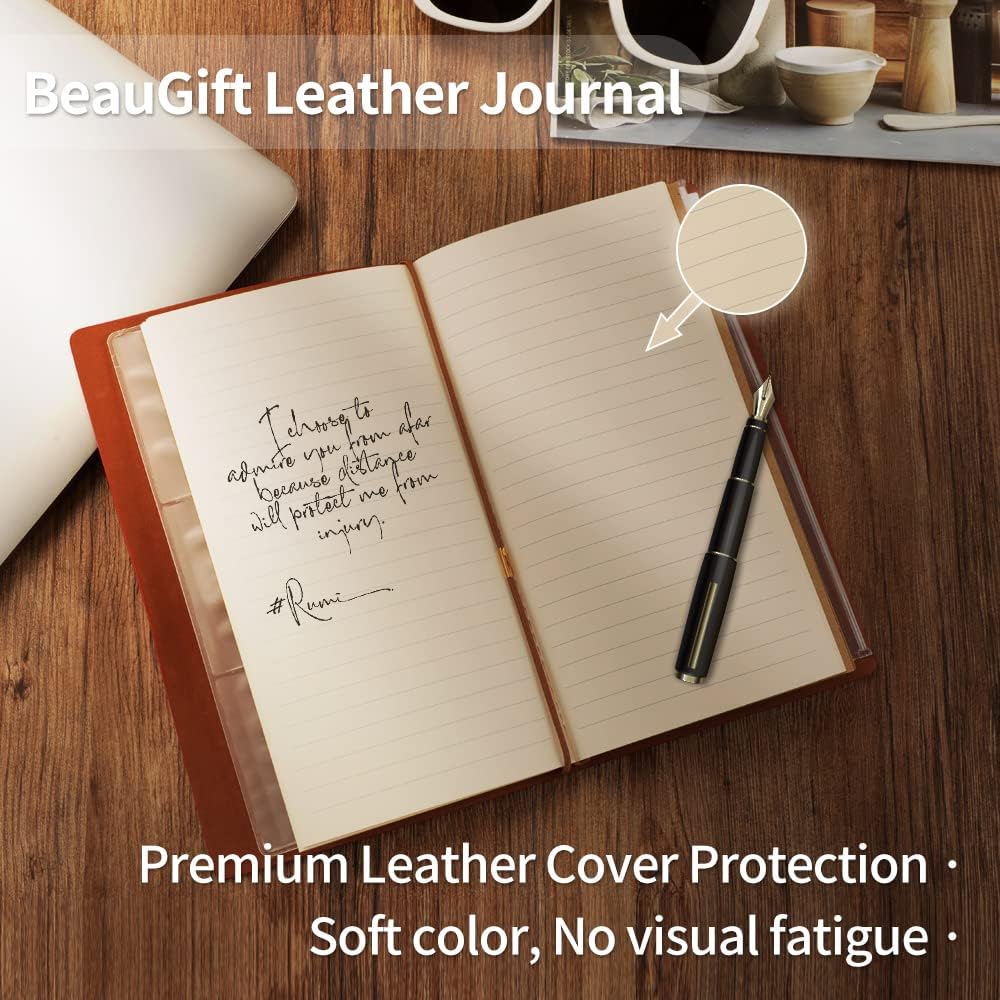 BeauGift Memorial Gifts for Loss of Brother, Refillable Travel Photo Diary Journal Bereavement Gift, Letters to My Brother in Heaven Those We Love Don't Go Away Sympathy Gifts for Loss of Brother - Image 3