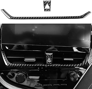 NVCNX Real Premium Carbon Fiber for Toyota Camry Accessories 2021-2024 2022 2023 SE/LE/SE Nightshade/L/TRD Gas Hybrid Car Dash Central Air Vent Panel Cover Interior Trim Overlay Sticker Decal 2PCs