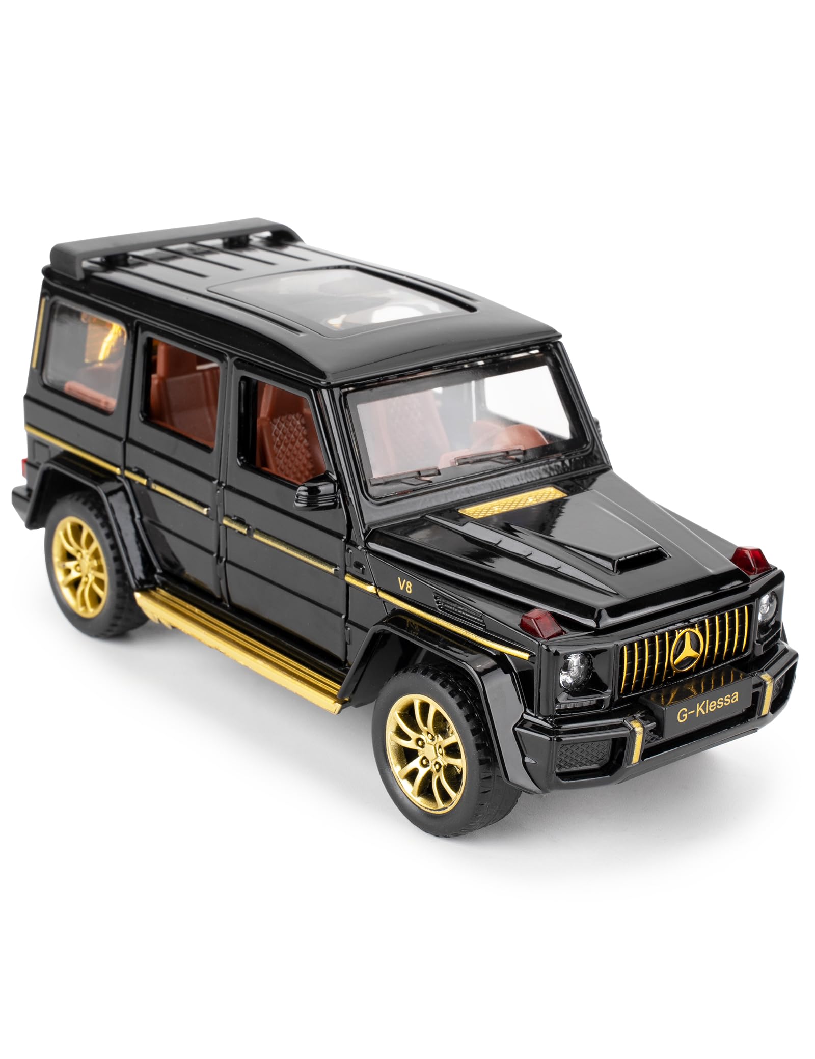 BGHSCA 1/32 Scale Car Model for Black G63 AMG Diecast Toy Vehicles, Collectible Zinc Alloy Pull Back Car Model with Sound and Light for Adult Boys Girls 3 4 5 6 7 8