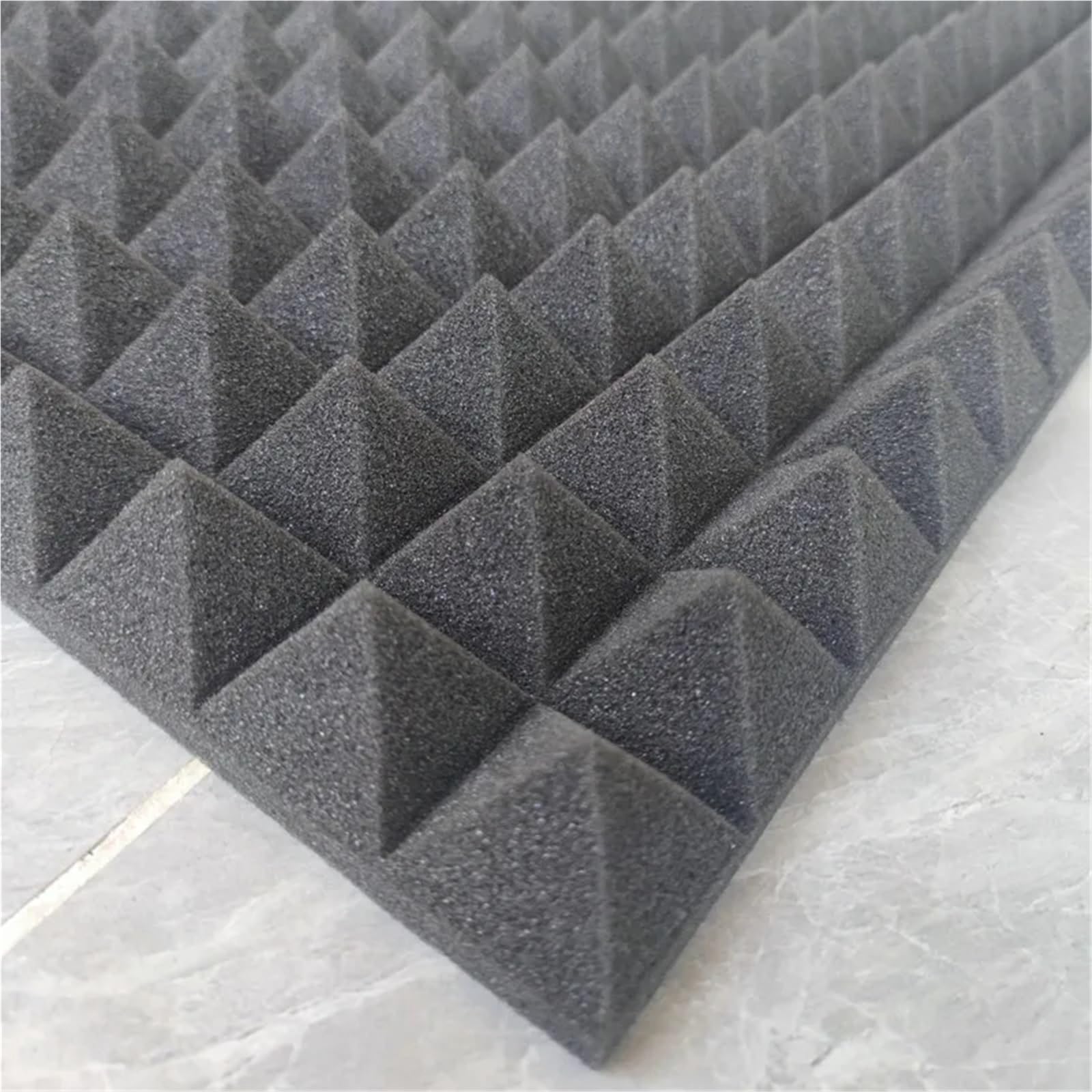 Paneles de pared tratamiento aislamiento acústico, espuma acústica piramidal estudio 100x150cm, insonorizados, 1 ud Para amortiguar el sonido(100x150x4.5cm)
