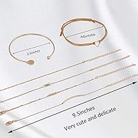 Vista 5 de Juego de brazaletes Xocartige para uso escalonado, con cuentas variadas, ajustables