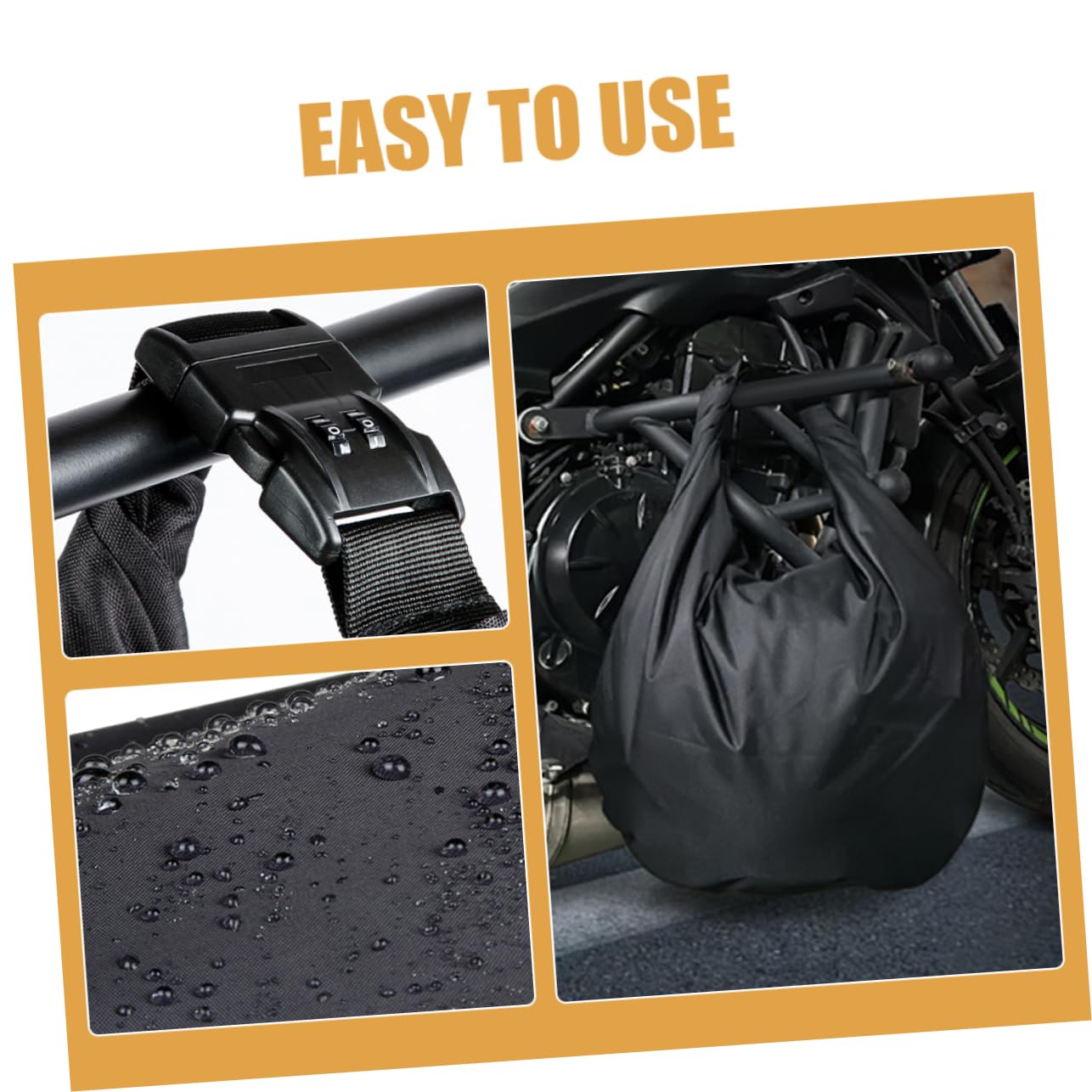 Borsa Porta Casco per Moto, Portacasco Oxford Nero, Leggera e Portatile, Apertura Facile per Riporre Casco in Viaggio