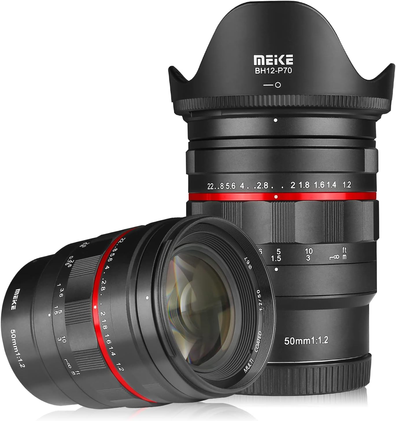 MEKE 50mm F1.2 Large Aperture Manual Focus Full Frame Lens Compatible with RF-Mount Cameras EOS-R EOS-RP R5 R6