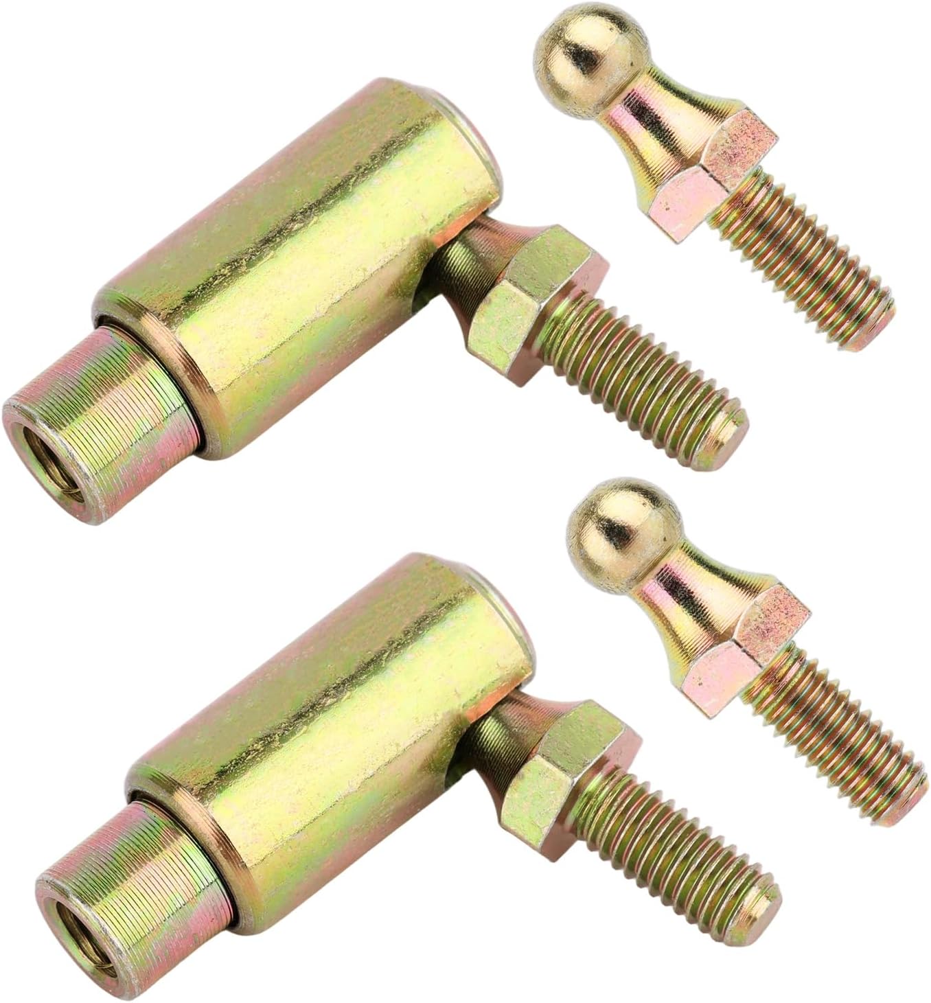 2 Sets Throttle Cable Ends, Carbon Steel 10-32 Female Thread Ball Joint Quick Disconnect Throttle Cable End Fittings for Diesel Trucks