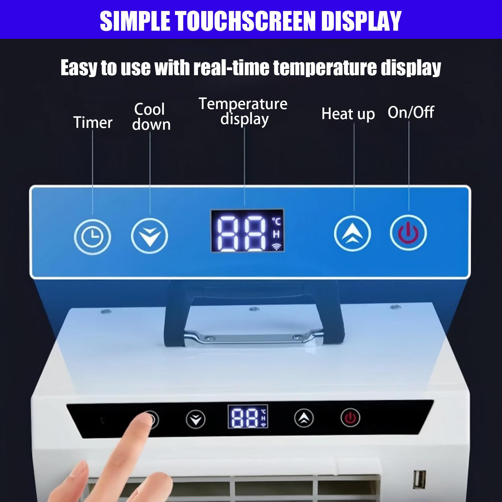 Aire Acondicionado Split De 3 000 Btu con Panel TáCtil, WiFi Y Mando A Distancia con Temporizador De 24 Horas, para El Hogar, La Oficina Y El Camping 2MConnectingPipe