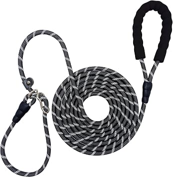 10/12/20 FT Long Slip Lead Dog Training Leash 3/8" Thick Rope Leash