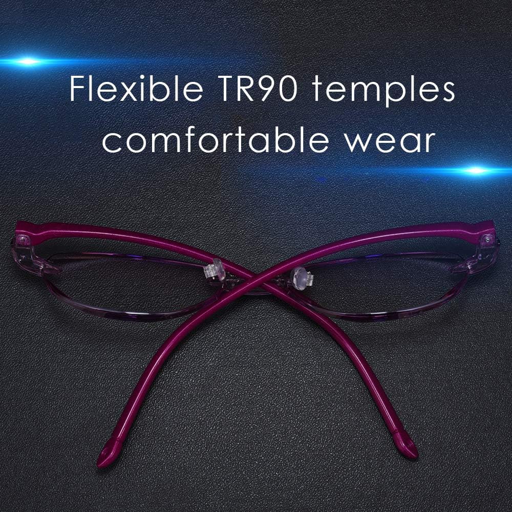 LUFF Premium Computer Reading Glasses Blue Light Blocking Diamond Cut Edge Design Spectacle Readers for Men