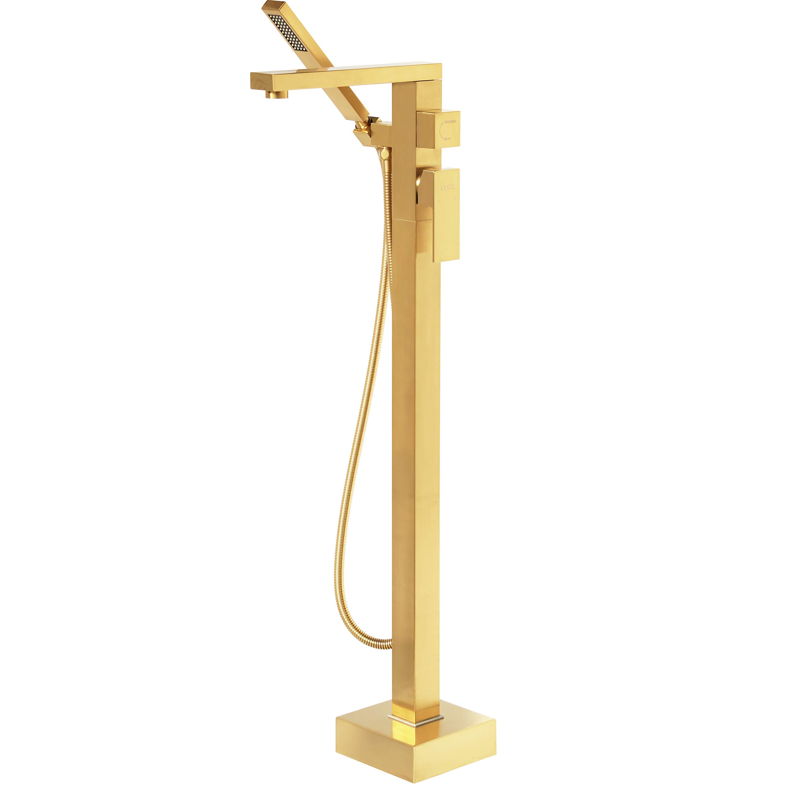 LLGG Faucets For Freestanding Tub bathtub Fillers Brushed Gold Floor