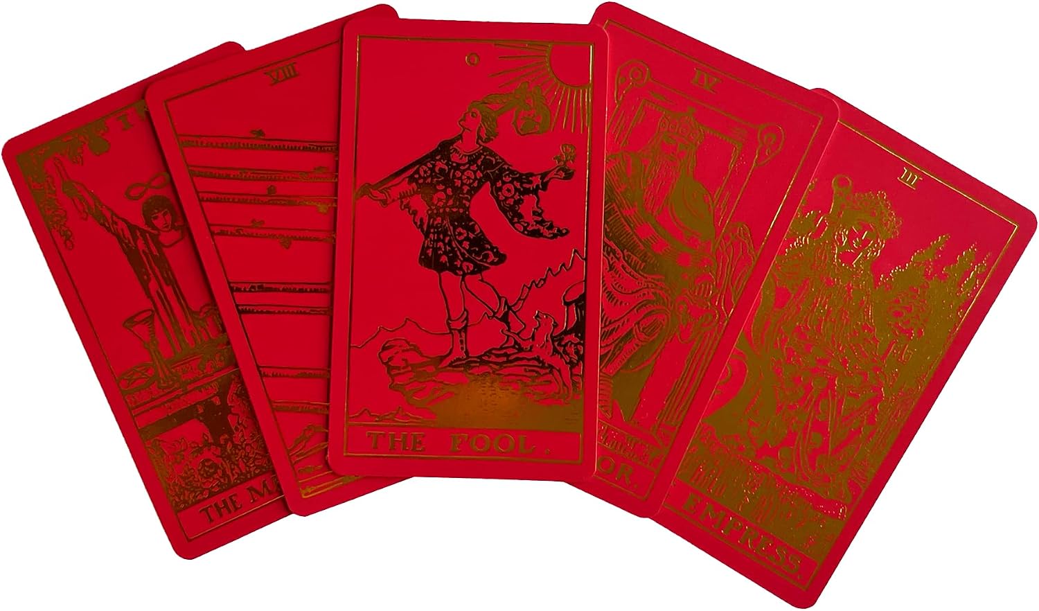 Scarlet Tarot Deck & Guide | Classic Design and Gold Foil