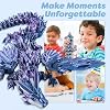 3D Printed Articulated Dragon Toy - 40cm Long with Expandable Wings & Vibrant Gradient Colors - Flexible Fidget Sensory Figure for Kids & Adults (Blue)
