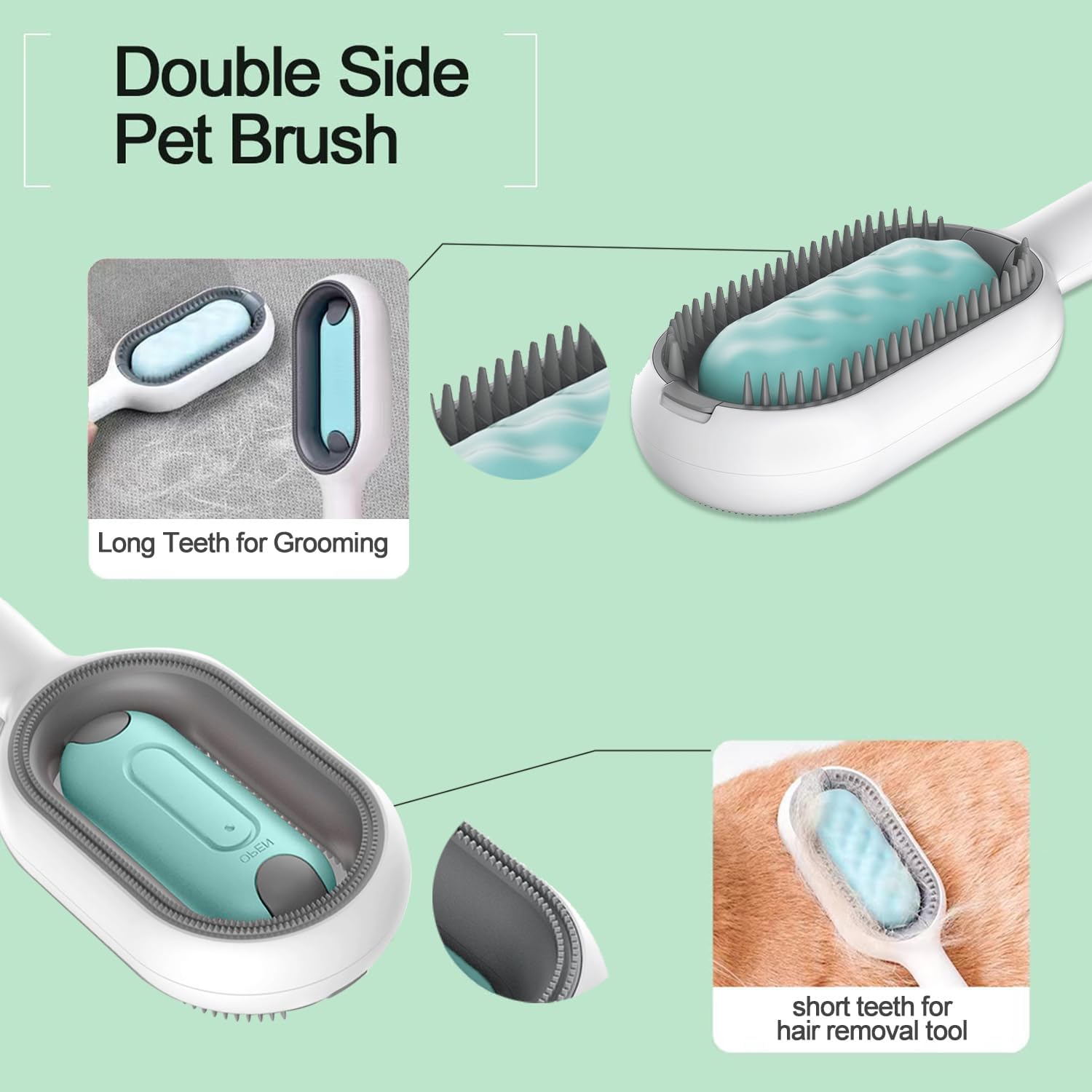 Spazzola Per Gatti Con Acqua - 4 In 1, Autopulente, Per Toelettatura Comoda - Foto 7