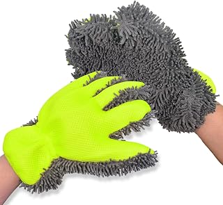 Car Wash Mitt,Microfiber Scratch Free,Detailing Cleaning Gloves,2Pack