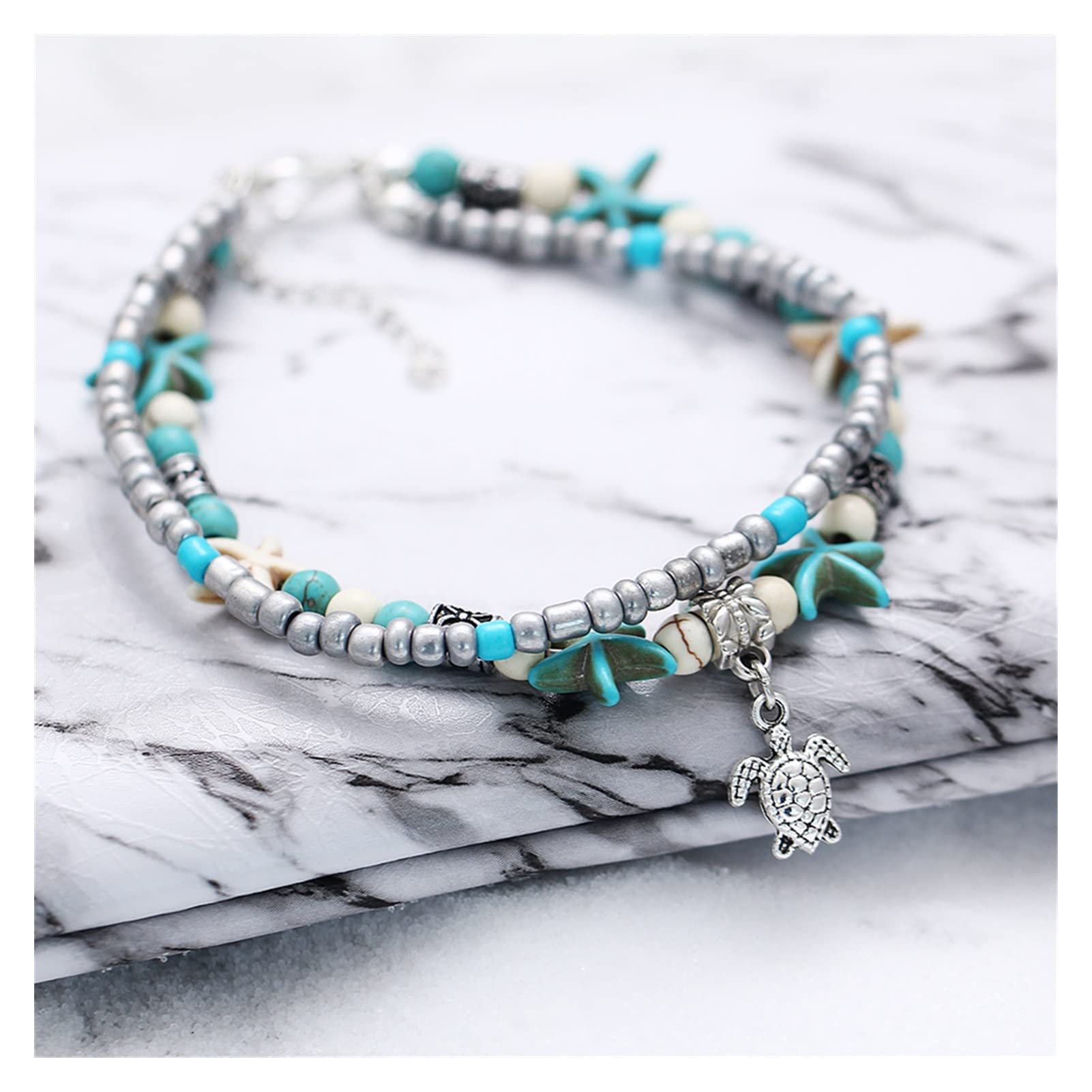 Pulseras de tobillo for mujer, tobilleras de concha de playa, tobilleras, pulseras for mujer, sandalias descalzas, pulseras, joyería de moda, tobilleras for mujer
