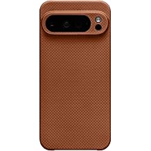 Latercase for Pixel 9 Pro XL | Ultra-Thin 0.6mm Aramid Fiber Case | Lightweight 10g Slim Protective Cover | Wireless Charging Compatible | Matte Non-Slip Grip | Tan Crosshatch
