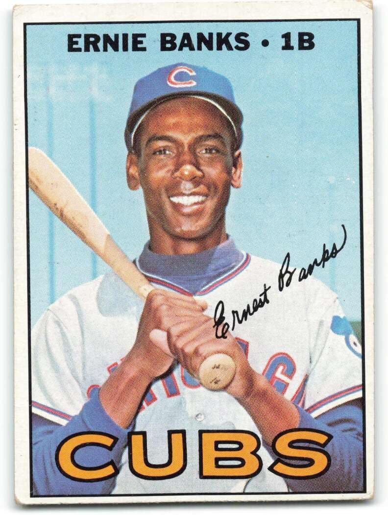 1967 Topps #215 Ernie Banks EX Excellent Chicago Cubs Baseball Trading Card