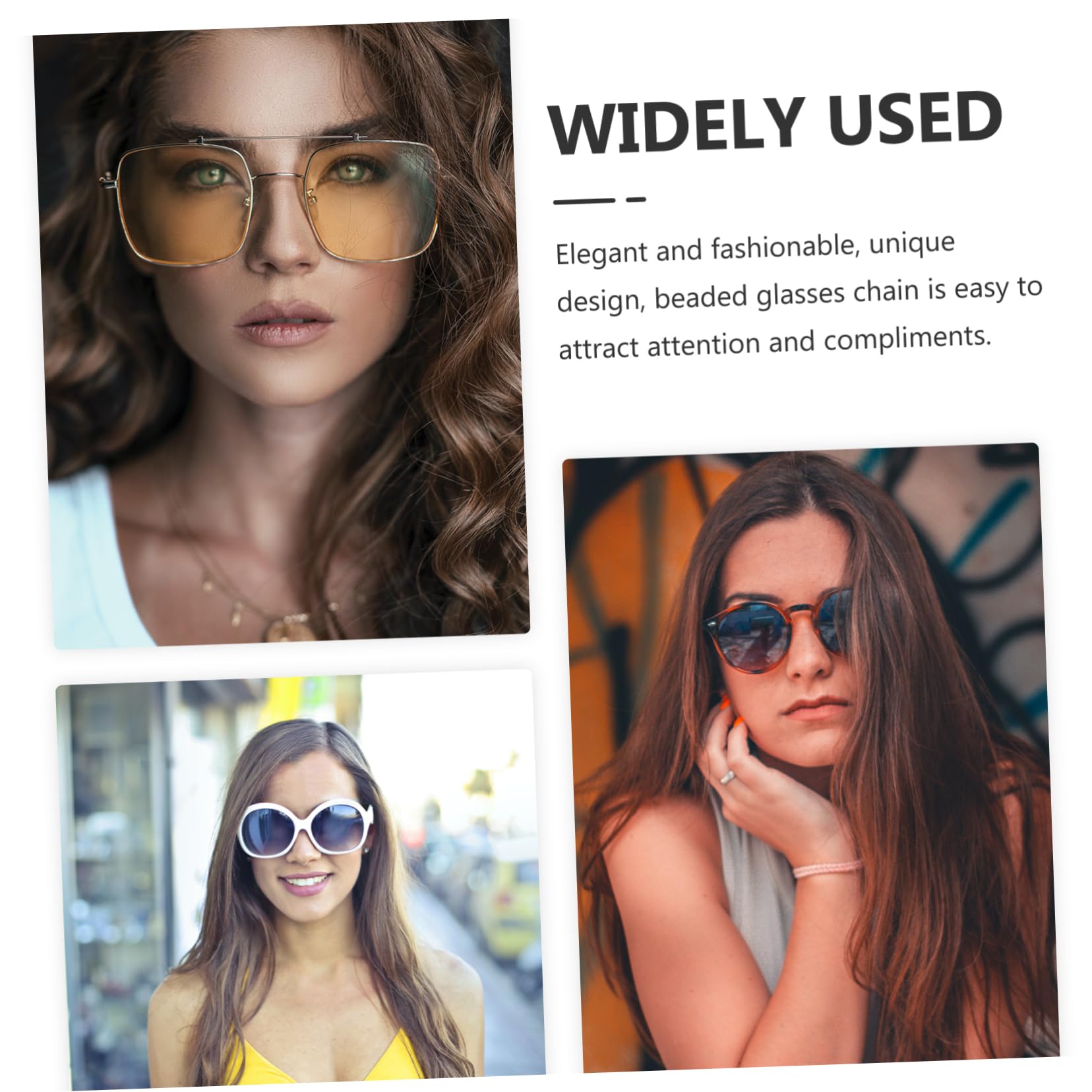 BESPORTBLE Gafas De Sol De Moda Cadena De Gafas Conformado Correa De Gafas Correas Para Gafas Correas De Anteo Accesorios Para Gafas Collar De Gafas Aleación
