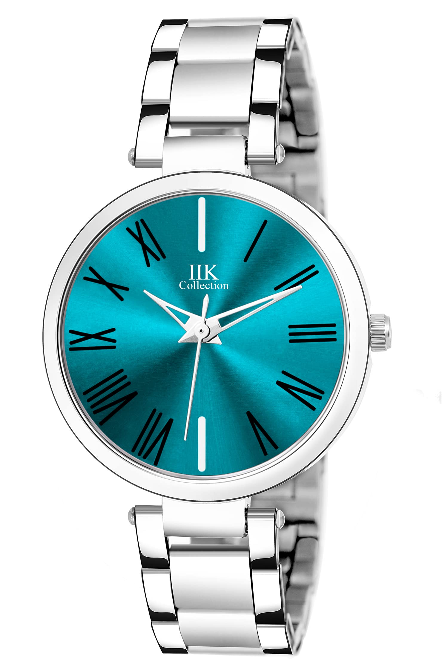 IIK COLLECTION Watches For Women Round Studded Dial, Day And Date Quartz Movemnet, Long Battery Life, Stainless Steel Bracelet Chain Strap, Double Lock Clasp Safety Watches For Girls - Analogue, Green (B0B7DNV26V) Amazon Price History, Amazon Price Tracker