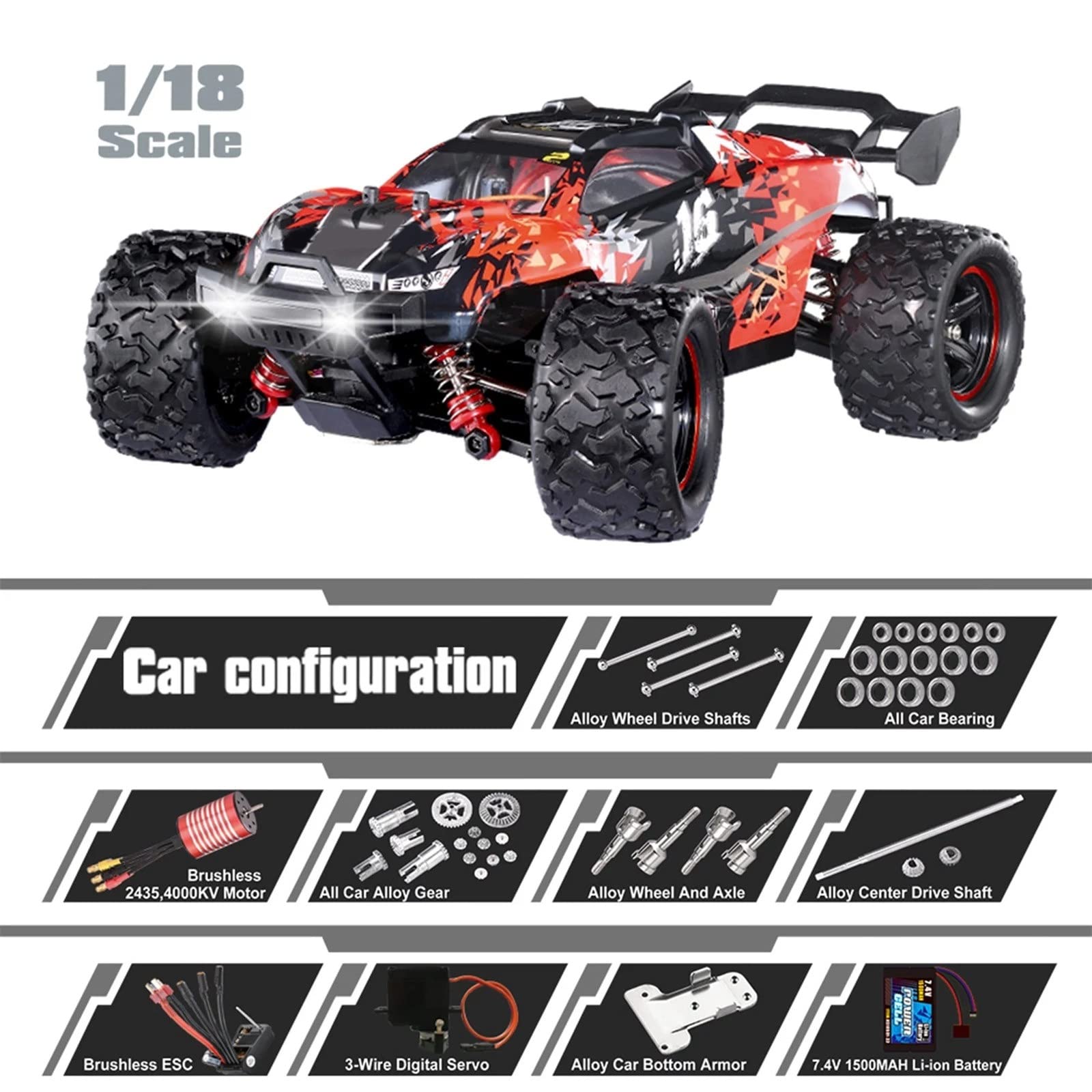 Amazon.co.jp: ラジコンカー RCドリフトカー1/16 2.4GHz 4WD 30km/h RC