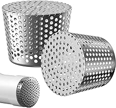 Gutter Leaf Protection, Rain Gutter Leaf Protection, Downpipe Protection, Leaf Catcher, Leaf Guard for Downpipe & Gutter, for Drain Pipes with an Inner Diameter of 73 mm - 80 mm, Pack of 2